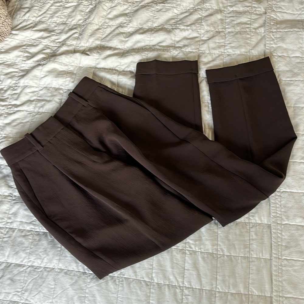 NWOT Wilfred 00 chocolate brown trousers